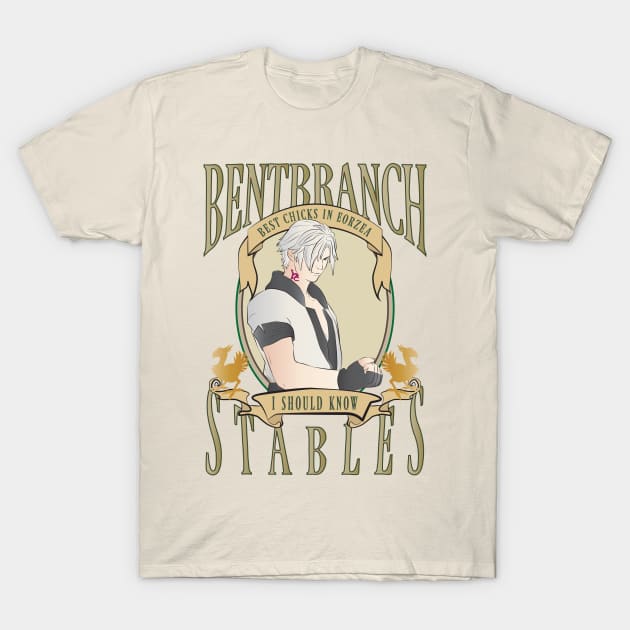 Bentbranch Chocobo Stables- FFXIV T-Shirt by TionneDawnstar